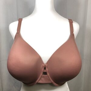 Auden 44DD Bra Lightly Lines Full Coverage Underwire Bra Size 44E Purple NWT